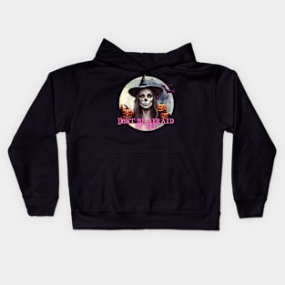 There's a Witch with Pumpkins Kids Hoodie